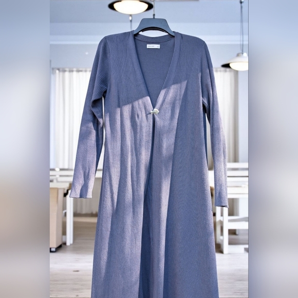 Nine West Hardware Long CardiganColor: Resolute Blue, Size: LARGE (EUC) - Picture 6 of 11
